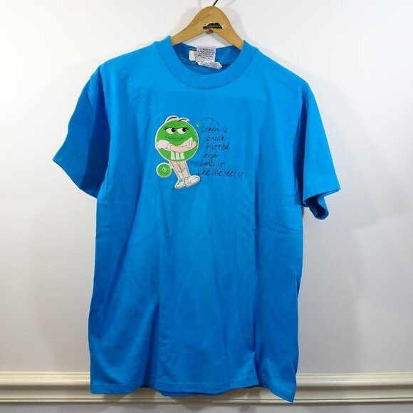 Vintage Green M&Ms World  T-Shirt Official Merch Sz M Character She NEW Made USA - Picture 1 of 7